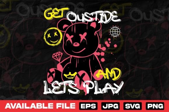 Bear Doll Typography Graphics for T-Shirt Designs