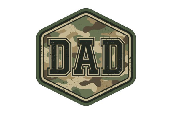 Camo Dad Patch SVG Design for T-Shirt Graphics