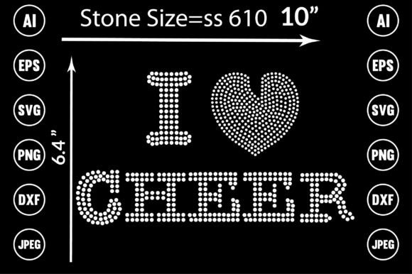 Cheer Rhinestone Design: Graphics & T-Shirt Designs