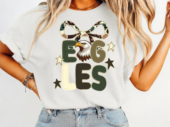 Eagles Mascot Coquette T-Shirt Design Graphics