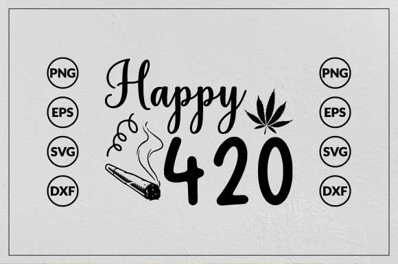 Happy 420 Svg T-Shirt Design Graphics Review