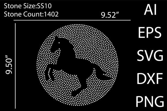 Horse Rhinestone Graphics for T-Shirt Designs