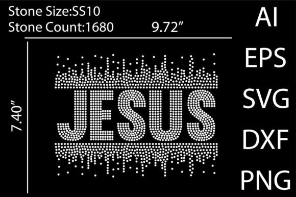 Jesus Rhinestone Templates Design: Graphics & T-Shirt Designs