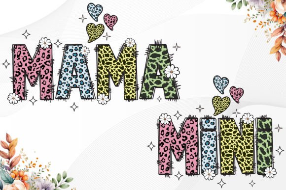 Mama Mini Leopard Graphics & T-Shirt Designs