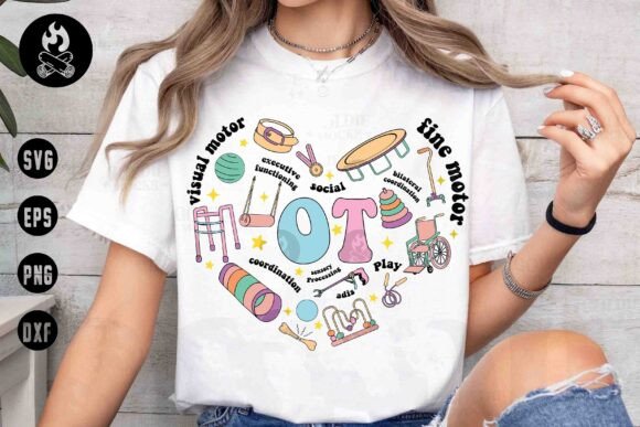 Pediatric OT Heart SVG Design: Graphics & T-Shirt Designs