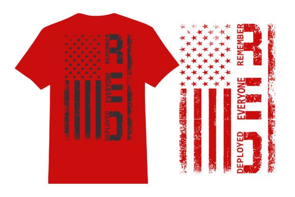 Red. Remember Everyone Deployed Graphics & T-Shirt Designs