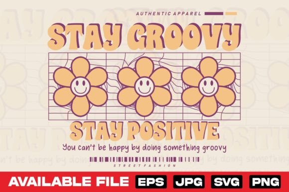 Retro Groovy Floral Daisy T-Shirt Design Graphics Review