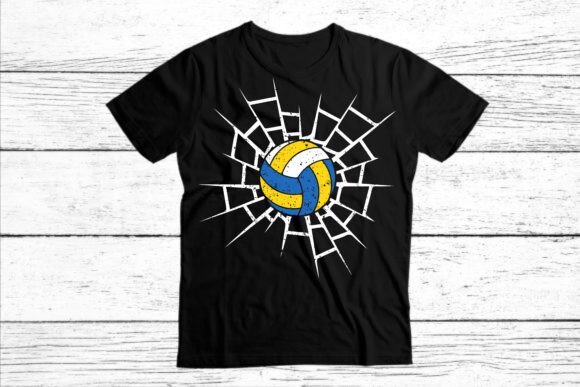 Retro Volleyball Graphics for Kids T-Shirt Designs