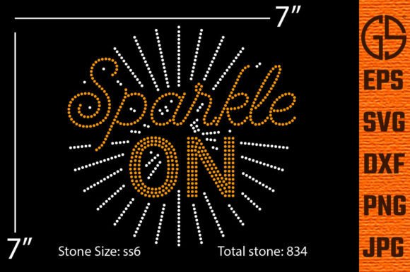 Sparkle on Rhinestone Template Design for Graphics
