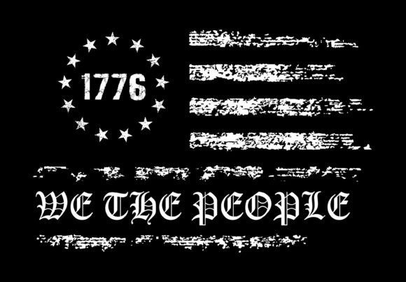 We the People 1776 USA Flag Design Graphics