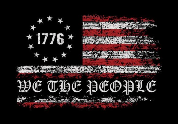 We the People Patriotic Flag Design Graphics & T-Shirt Designs